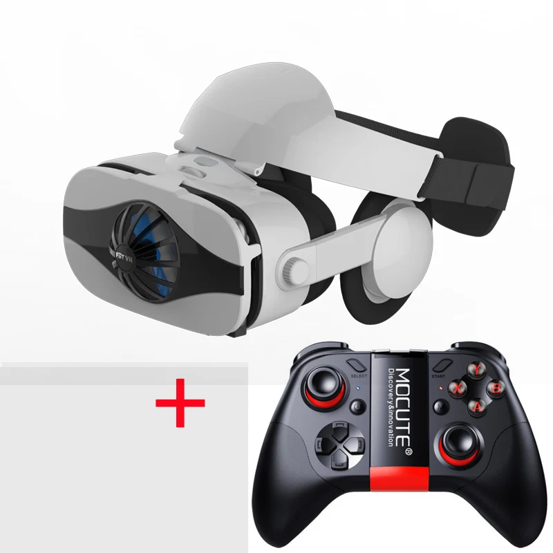 VR with Controller B Fiit VR 5F версия гарнитуры Вентилятор охлаждения виртуальной реальности очки 3D очки Deluxe Edition шлемы смартфон дополнительный контроллер - Цвет: VR with Controller B