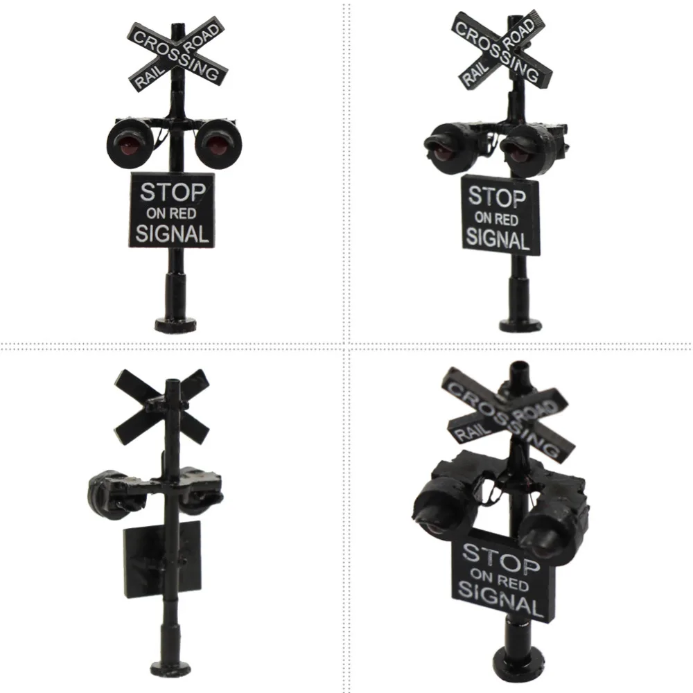 Evemodel N Scale 1:160 Railroad Crossing Signal 2 heads LED made Circuit board flasher JTD1507RP