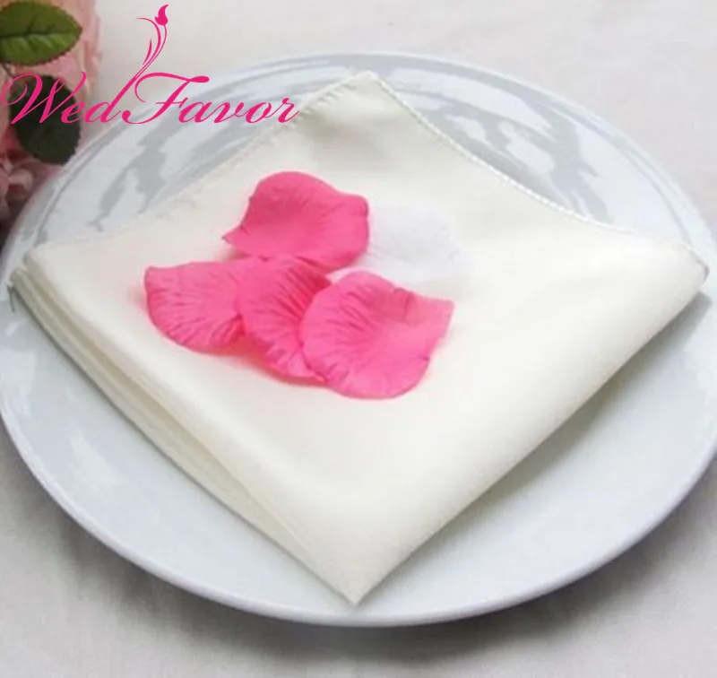 Ivory 100 шт. размером 45*45 см атлас стол салфетки для торжеств вечернее салфетки, носовых платков для Hotel событие Свадебные украшения - Цвет: Ivory