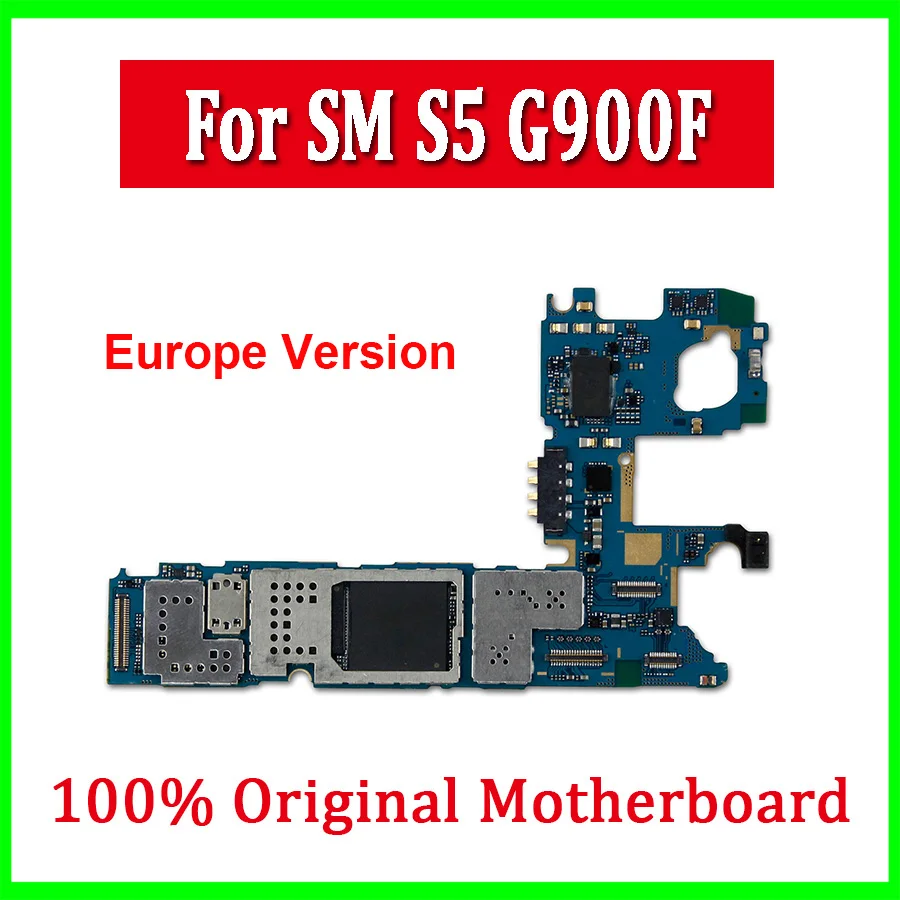 100% разблокирована для Galaxy S5 G900F материнская плата Хорошая рабочая Samsung с чипами