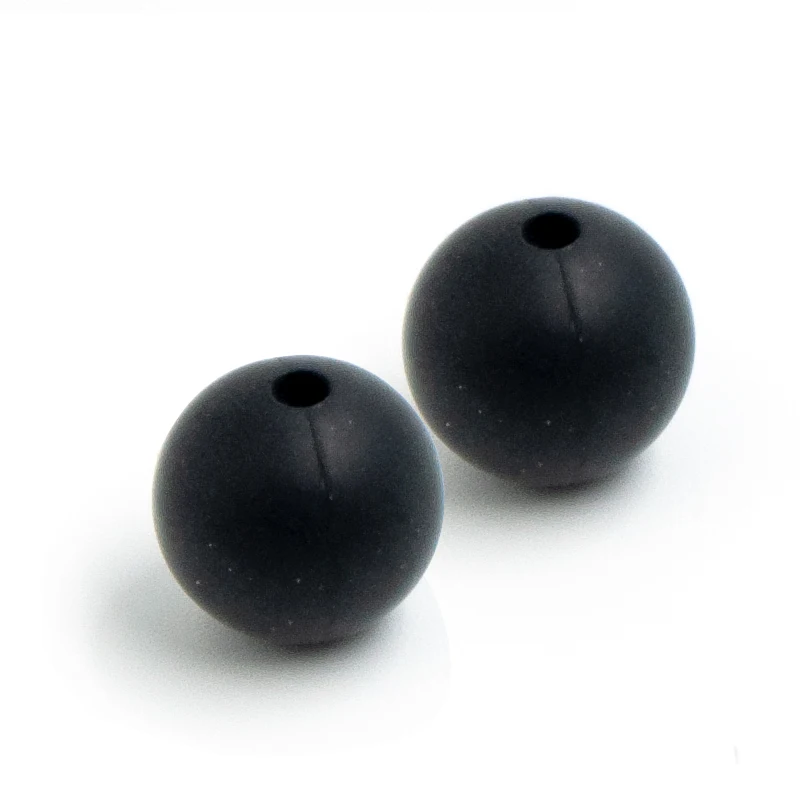 Black 80 шт. круглые силиконовые бусы 12 мм Perle Силиконовые Зубные BPA бесплатные Прорезыватели для изготовления ювелирных изделий Siliconen Kralen Mordedor - Цвет: Black