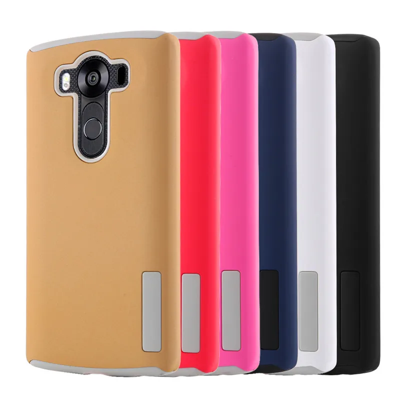 Edwo новый телефон case pc + tpu 2 в 1 hybrid combo for lg zero/lg v10 screen protection silicine антидетонационных