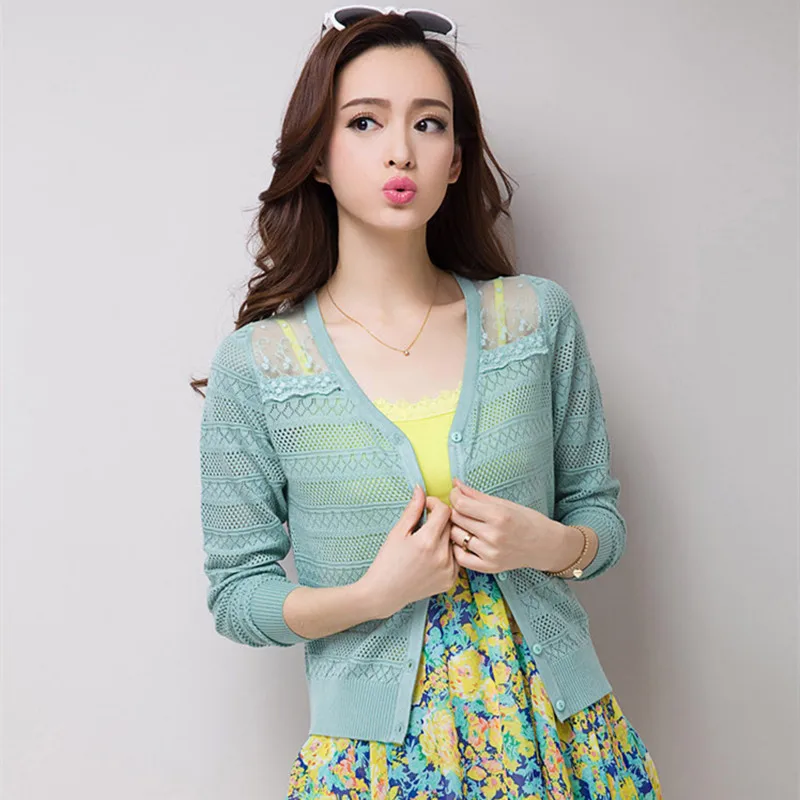 Ультратонкая летняя Солнцезащитная рубашка женский кардиган свитер накидка