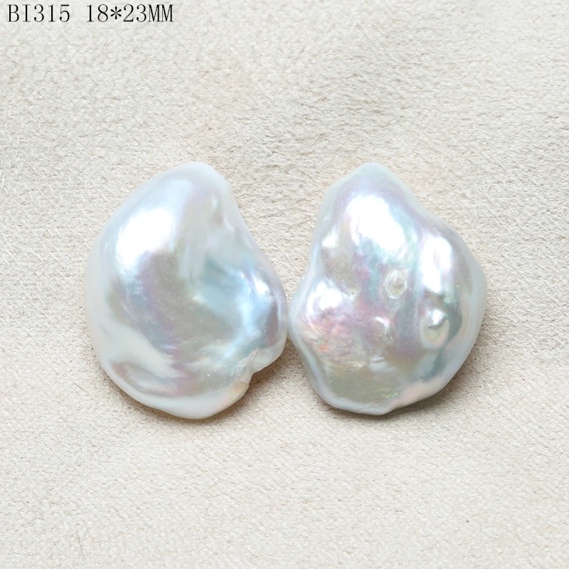 BI315 Уникальный натуральный Kiwa свободные жемчужины в паре без просверленных отверстий Кеши жемчужные серьги аксессуары Индивидуальные отверстия просверленные натуральный цвет - Цвет: BI315