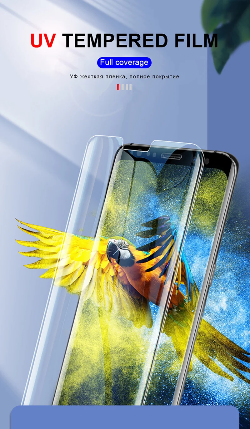 Полностью клеевое УФ закаленное стекло для экрана для samsung Galaxy S10 S8 S9 S10 PLus Защитная пленка для S10 Lite Note 8 9 защитное стекло