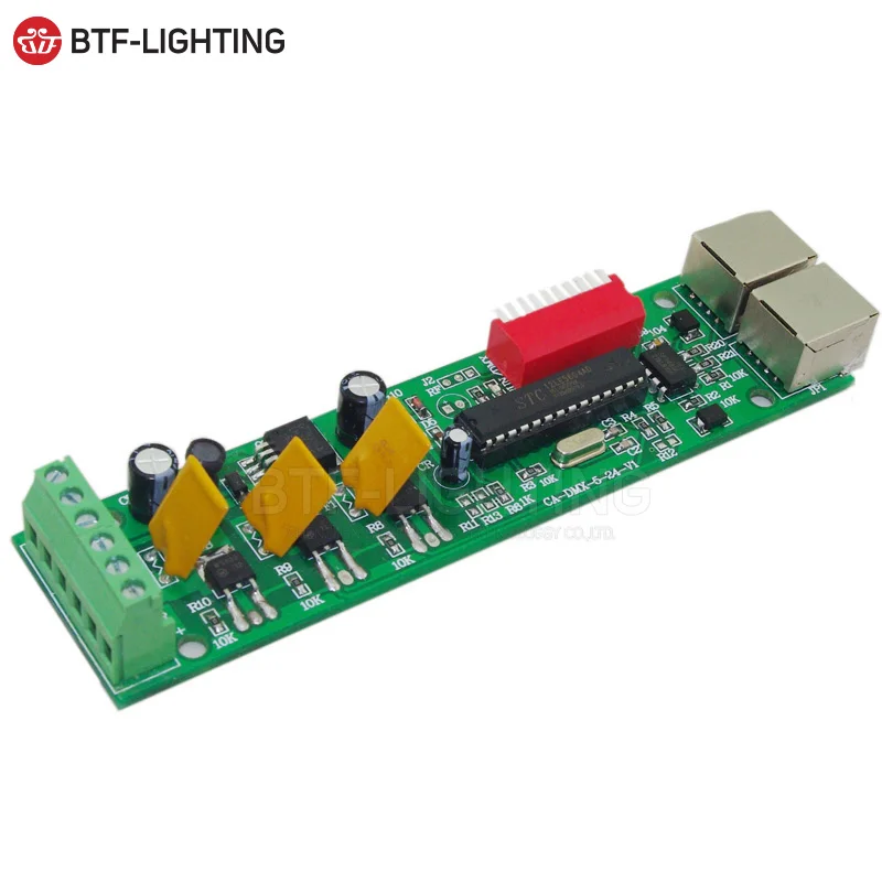 DMX512 Контроллер 3CH/4CH/6CH/8CH/9CH/12CH/27CH RJ45 dmx контроллер для светодиодной ленсветильник |