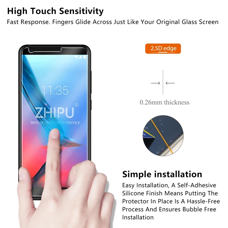 2.5D 0 26 мм 9H Премиум Закаленное стекло для zte Blade V9 Защитная пленка 5 7 дюймов |