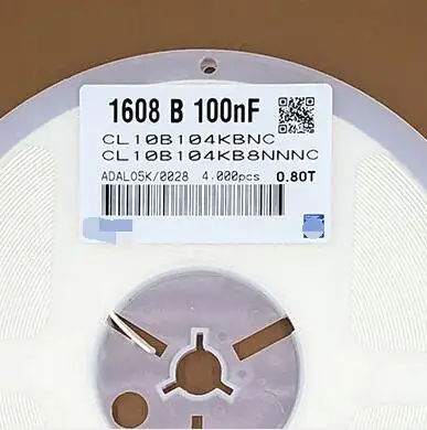 

Бескорпусный конденсатор 0603, 0,1 мкФ, 100nF, 104K, 10%, 50 в, CL10B104KB8NNNC, новый и оригинальный предохранитель 0603, 100NF