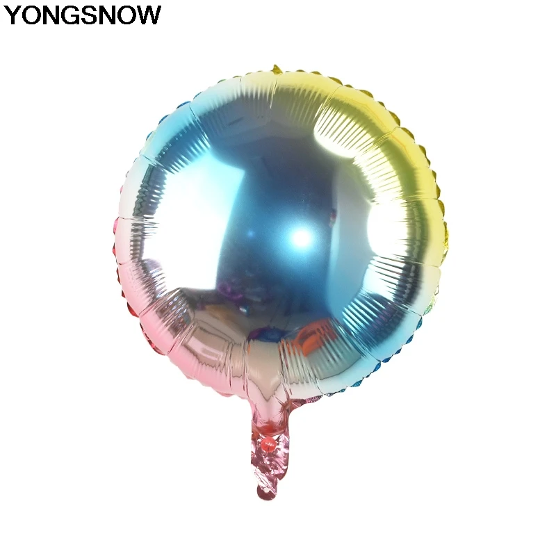 YONGSNOW цветной Радужный фольгированный шар в виде звезды сердца круглых цифр для