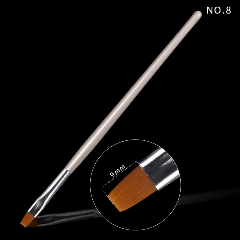 5 Pcs/set Painting Drawing Carving Nail Art Pen UV Gel Polish Builder Flat Acrylic Brush Design Tips DIY Manicure Tools | Красота и