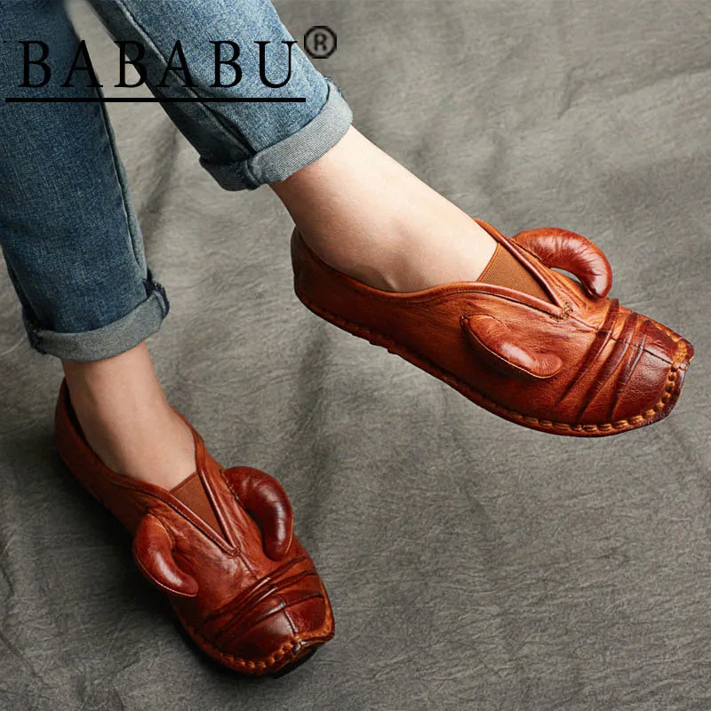 BABABU/брендовая оригинальная женская обувь на плоской подошве в шикарном стиле