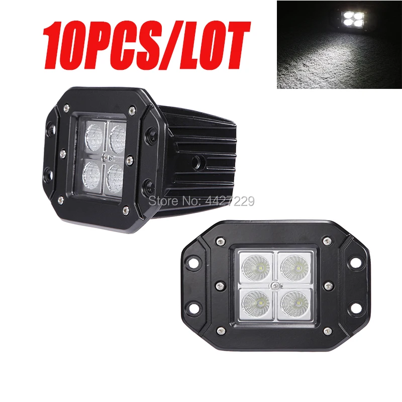 10 шт./лот 12 Вт Led Подсветка автомобиль трактор Светодиодные пятно/потока луч авто