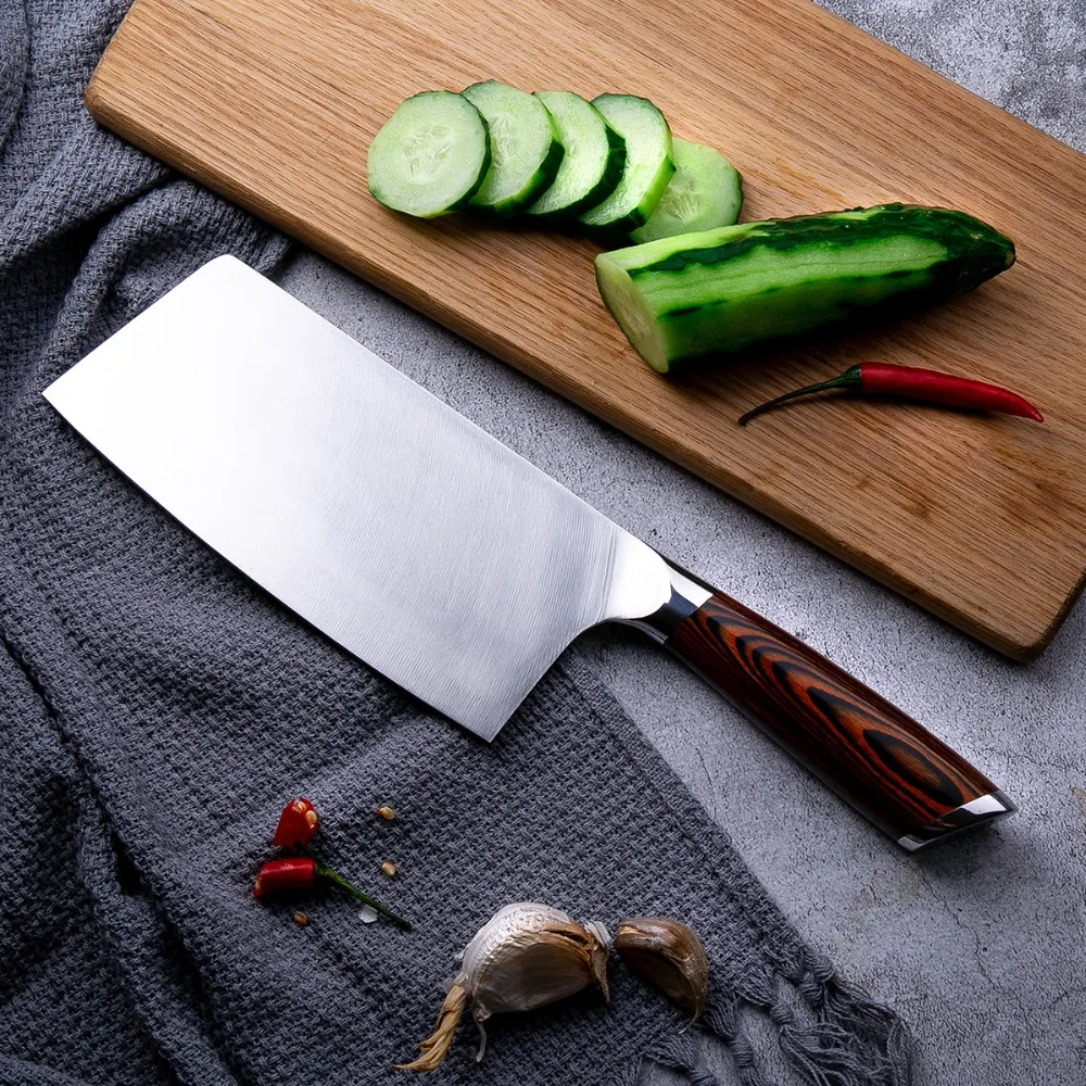 7 дюймовые кухонные ножи из дамасской стали многофункциональное устройство для
