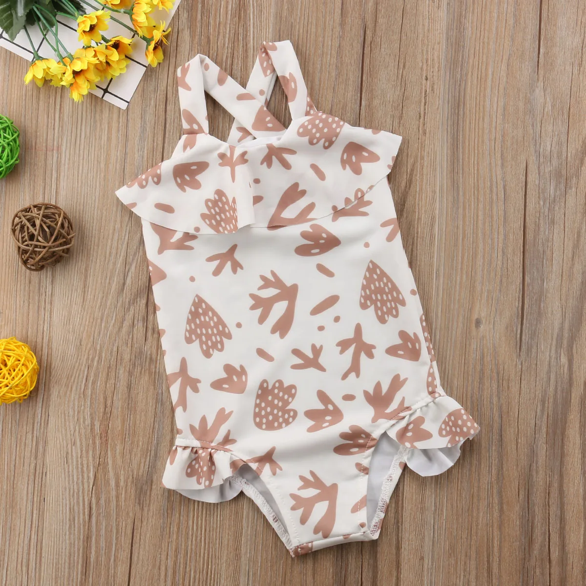 Summer Baby Girl Kid One-Piece Suits Swimsuit Cute Printing New Swimwear Monokini Bikini Bathing Beachwear | Спорт и развлечения