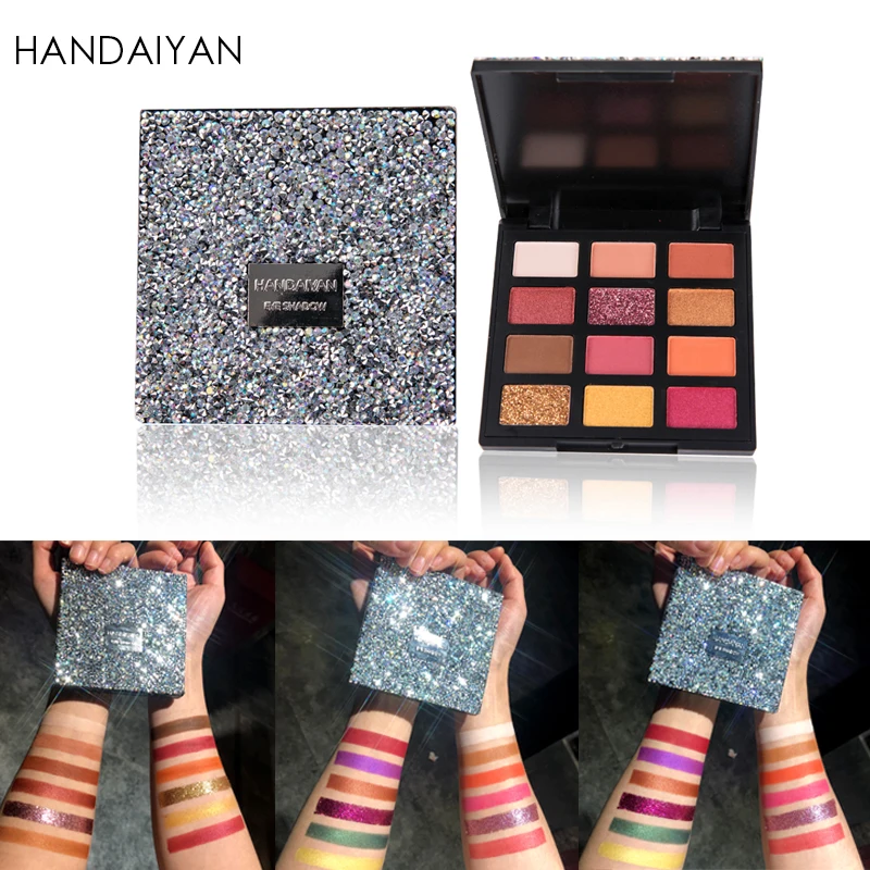 Палитра теней для век профессиональные вечерние матовые блестящие тени 12 цветов|