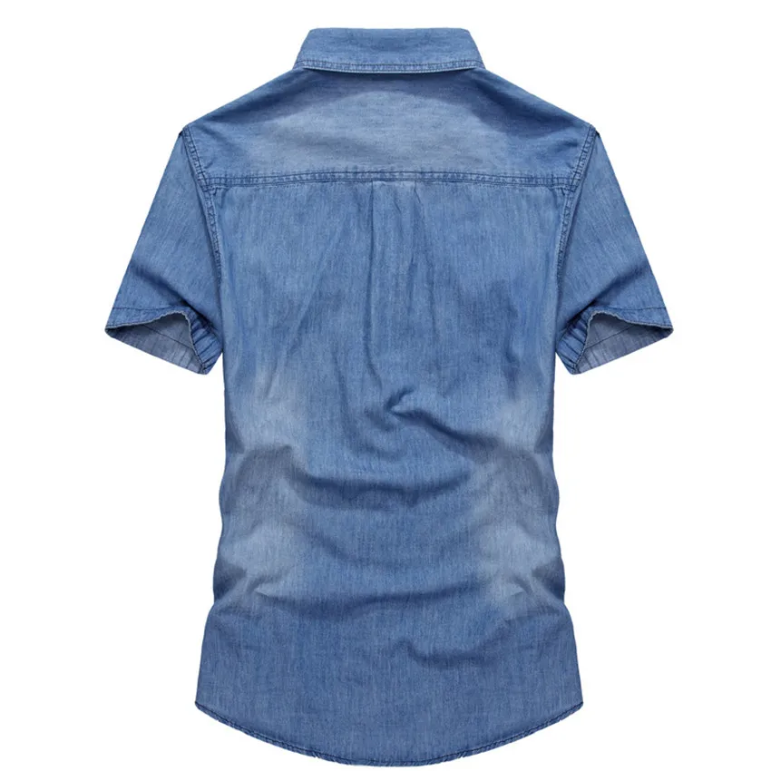 2019 Новые мужские джинсы большого размера с коротким рукавом летние повседневные