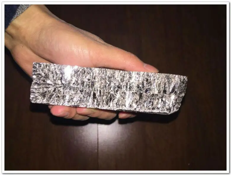 

High Quality bismuth ingot 1000g metal ingot High Purity 99.99% free fast shipping by DHL or EMS