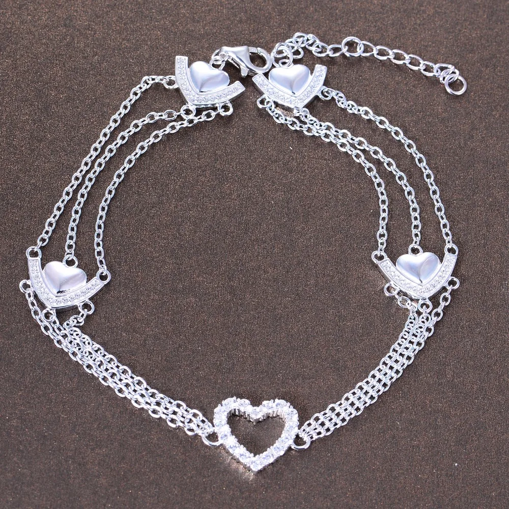 Женский браслет на ногу из серебра 925 пробы AC001H20|foot chain|fashion ankletanklet foot |