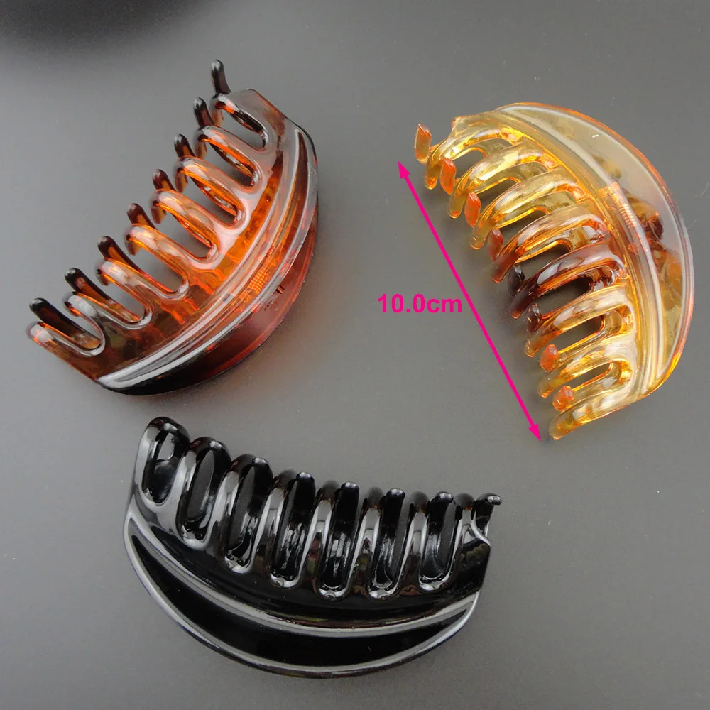 

5PCS 10.0cm Big Plastic Hair Claws Hairgrip for long hair Women girls ponytail Large clips clamps for hairdressing