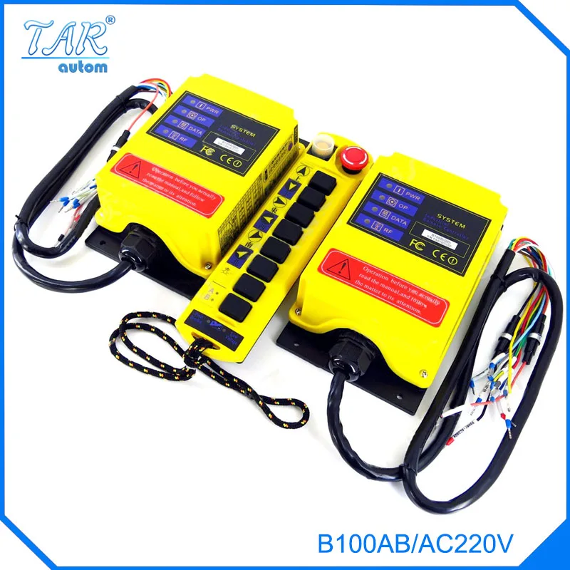 B100AB AC220V B100AB(QD) двойной кран-балка промышленный беспроводной пульт дистанционного управления второй полученный AC DC 2 1 transmitte livolo - Цвет: B100AB AC220V