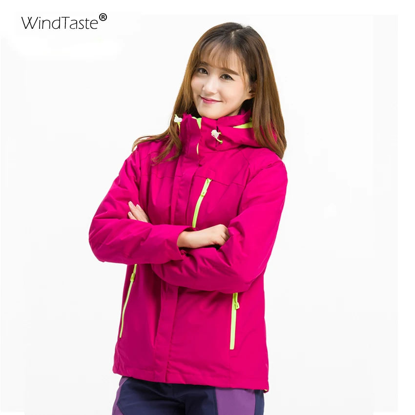 WindTaste женская зимняя флисовая куртка из 2 предметов для походов на открытом