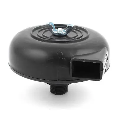 

16mm Male Thread Plastic Air Compressor Intake Filter Silencer Muffler Black