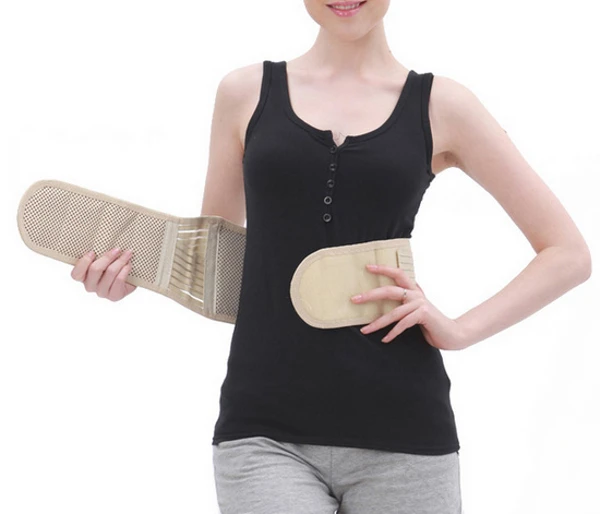 Турмалиновый пояс для облегчения жары поддержки талии модный желтый магнитный