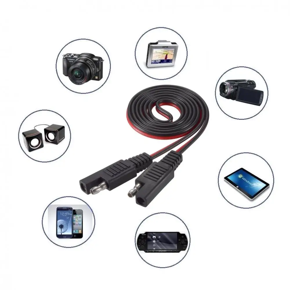 12В-24В 2.1A SAE Двойной Автомобильный USB кабель адаптер водонепроницаемый двойной