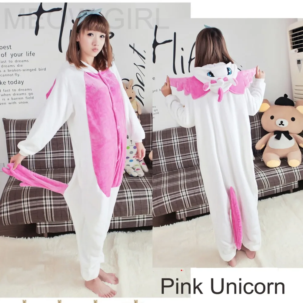 Розовый Единорог пони-Пижама комбинезон в виде животного Косплэй костюм стиле