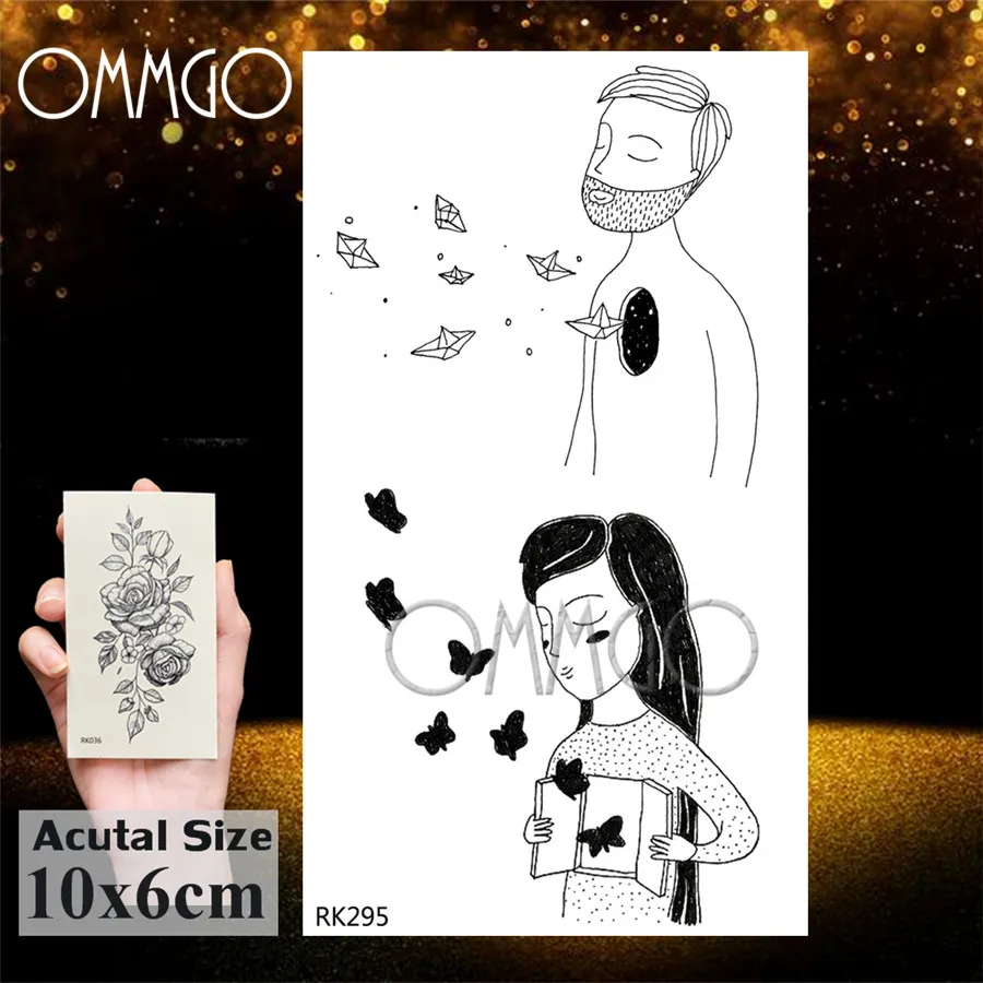 Временная татуировка OMMGO для детей временная черная на руку и звезду | Красота
