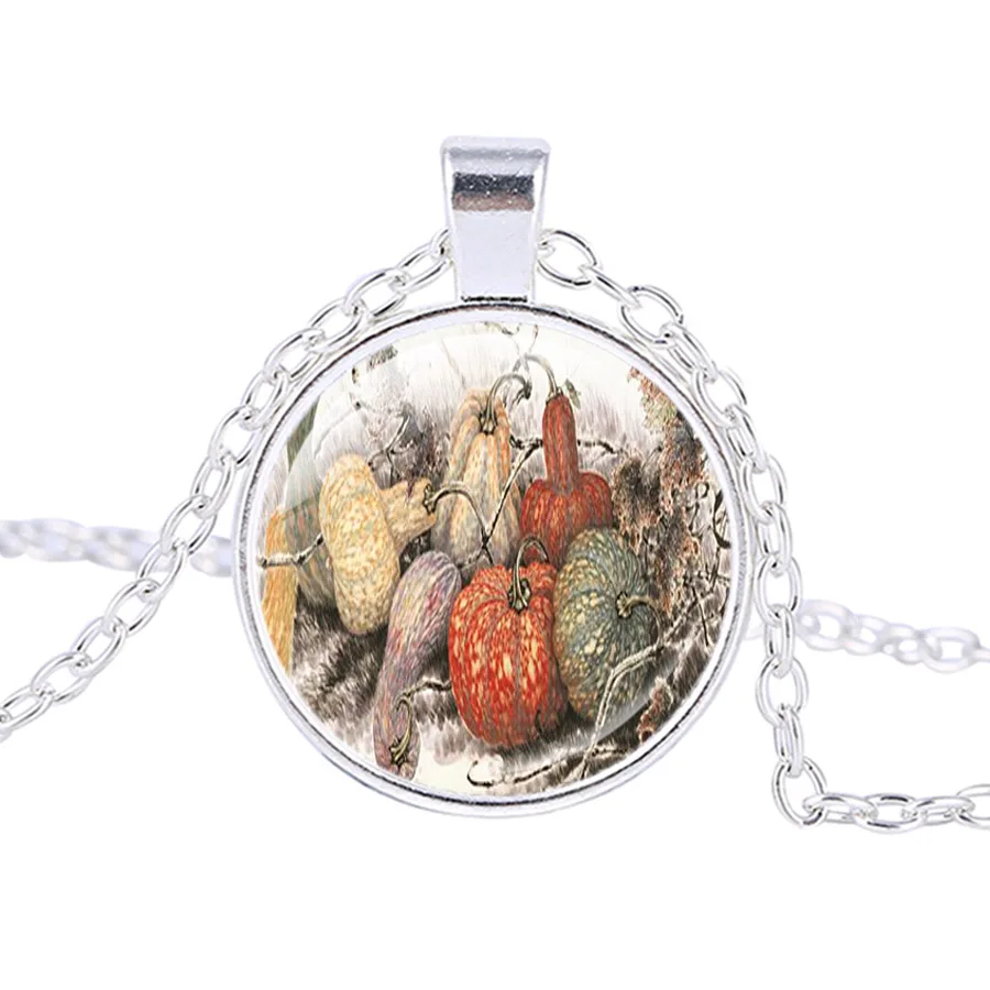 Ожерелье на Хэллоуин тыквенная голова трюк или лечение детская игра серебряное