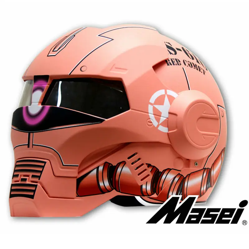 NEW style 610 Pink Gouda Zach MASEI motorcycle helmet IRONMAN Iron Man open face casque motocross | Автомобили и мотоциклы