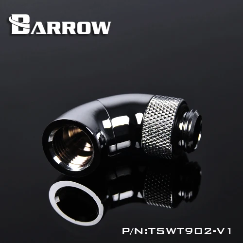 

Barrow G1 / 4 White Black Silver Dual Rotary 90-Degree rotatable IG1 / 4 extender water cooling fittings TSWT902-V1
