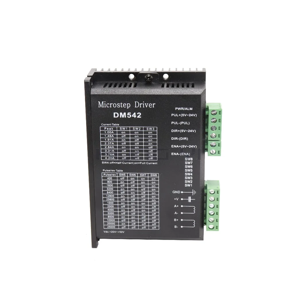 1 шт. DM542 шаговый мотор контроллер Leadshine 2-фазный цифровой Драйвер шагового двигателя 18-48 В постоянного тока Макс. 4.2A для 57 86 мотор с последовательным возбуждением