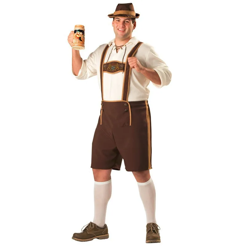Костюм Октоберфест для мужчин Lederhosen баварского Октоберфеста праздничная одежда