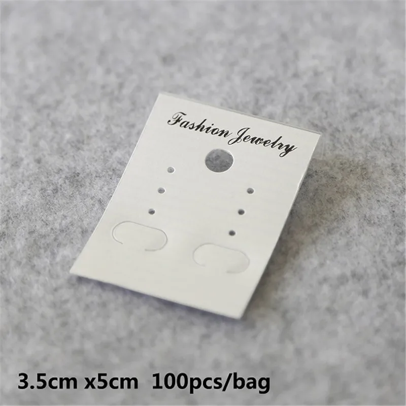 3.5x5cm 100 шт ручной работы Крафт ювелирные открытки бумага пвх карты для серьги ожерелье браслет лента для волос ювелирные изделия дисплей CardsPackaging - Цвет: 3.5x5cm