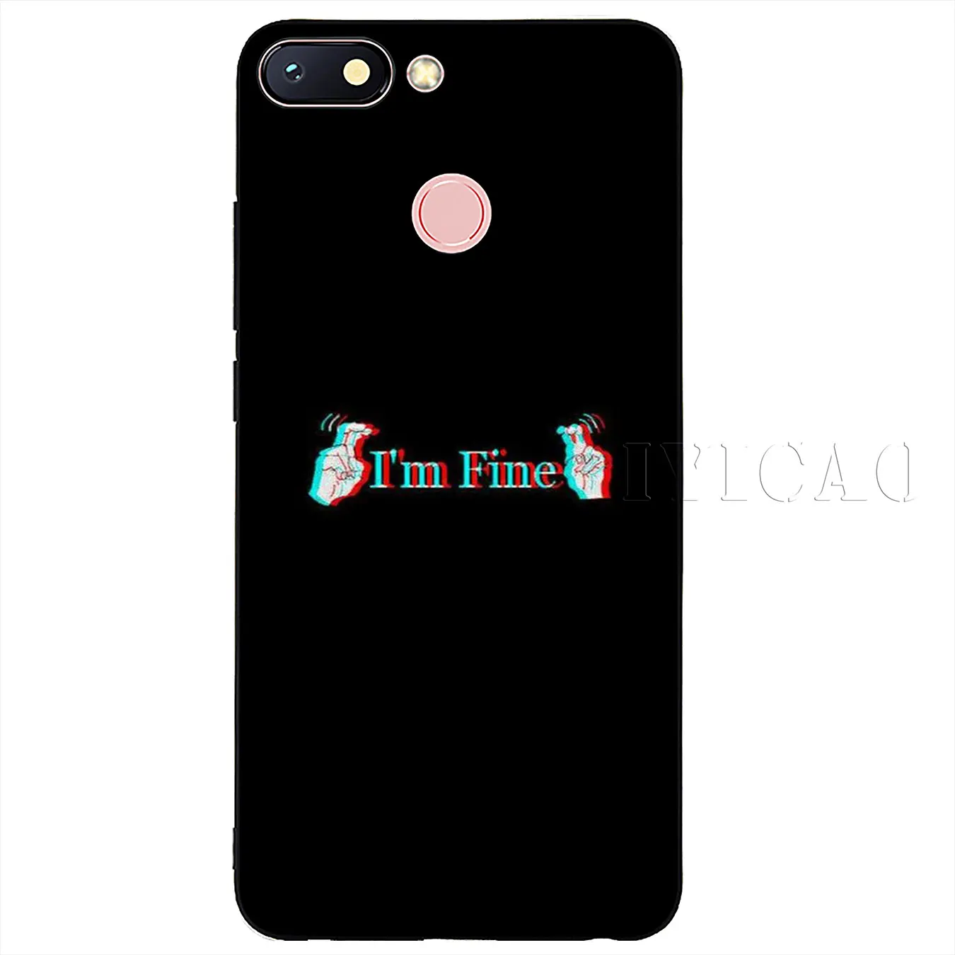 1 Мягкий силиконовый чехол IYICAO с цветным текстом на черном фоне для Xiaomi Redmi 6A 5A Note 8 7 4 4X5 Plus 6 Pro черный чехол из ТПУ - Цвет: 1