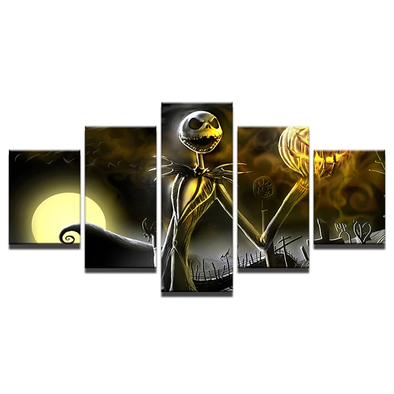 5 панель Хэллоуин серии настенные картинки для гостиной картина Печать Картина