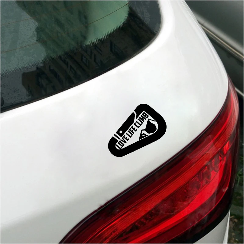 

YJZT 15CM*9.3CM Fashion LOVE LIFE CLIMB Wonderful Car Window Sticker And Decal Black Silver Vinyl C11-1612