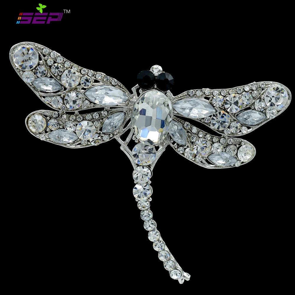 Женская Брошь в виде стрекозы|rhinestone crystal brooch|crystal broochdragonfly brooch |