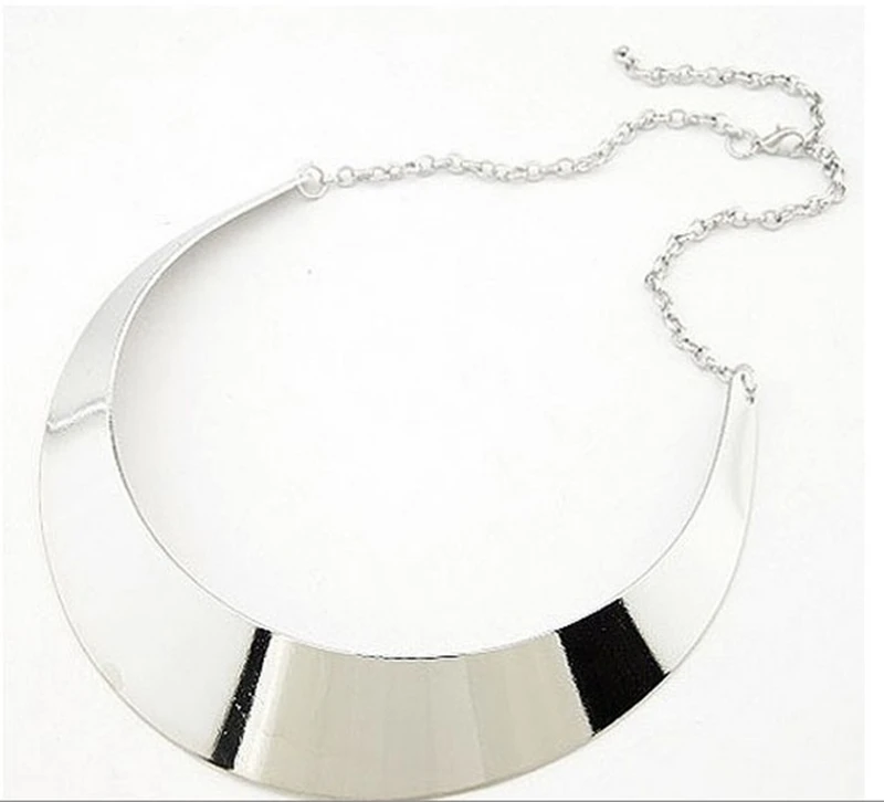 Женское модное ожерелье JINSE металлическое гладкое в стиле панк простое Стильное