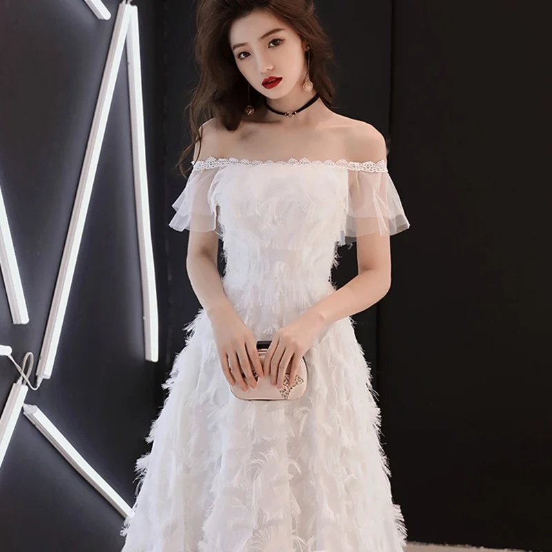 Женское вечернее платье Mori Girl белое для выпускного вечера TS761 2019|Платья бала| |