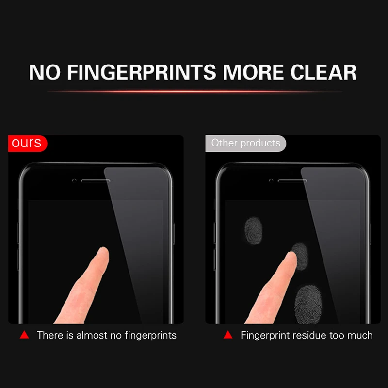 4D полное покрытие закаленное стекло для iPhone 6 6s 7 Plus Чехол 9H круглый изогнутый край