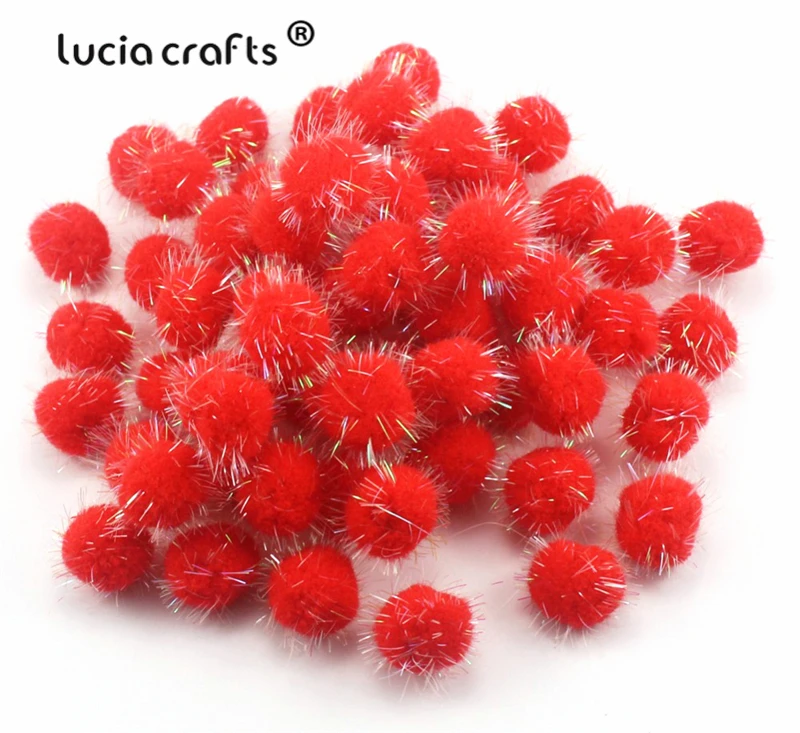 Lucia crafts около 20 мм синель стебли Bendaroos Рождественский плюшевый шар корень волос Diy детские игрушки оптом K1005