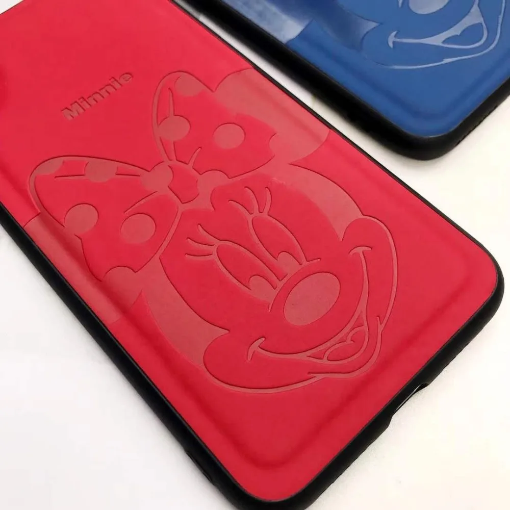 Микки Минни для iPhone 6 6s 7 8 plus сжатая кожа x xs xr xsmax задняя крышка-чехол телефона |