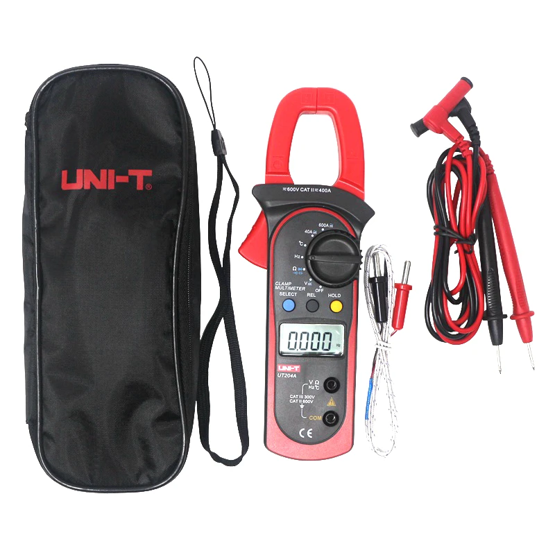 UNI-T UT203 UT204A Цифровой мультиметр зажим 400A/600A 600 В Авто Диапазон Текущий Напряжение