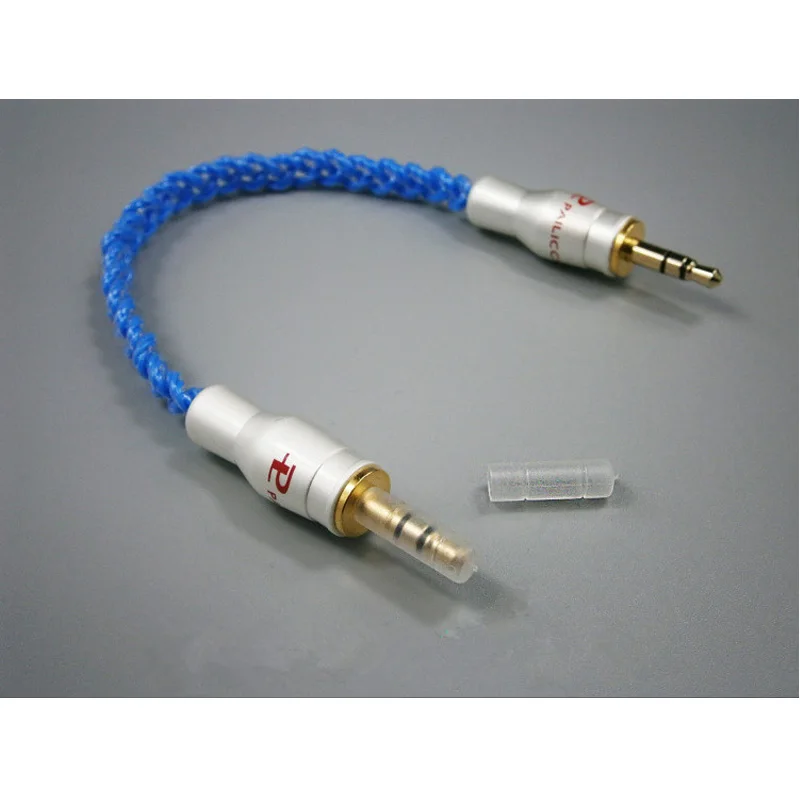 DIY Custom 3.5mmto3.5mm 9 ядерный одиночный Кристальный медный посеребренный кабель аудио