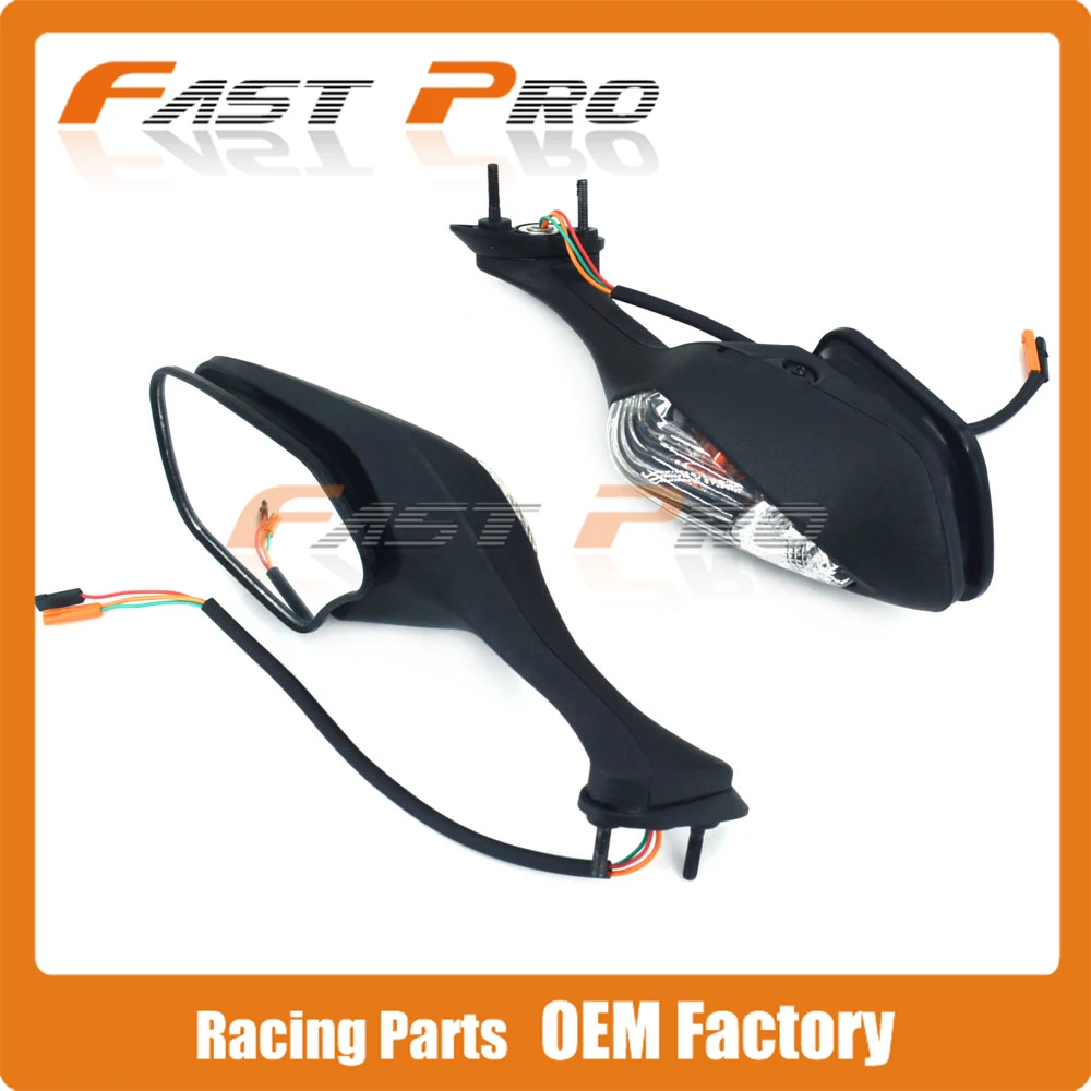 Мотоцикл боковое зеркало заднего вида с отложным воротником светильник для HONDA