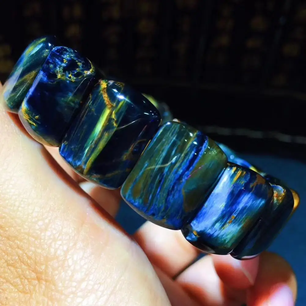 Новое поступление 2019 браслет из натурального синего камня пьестерсит для мужчин