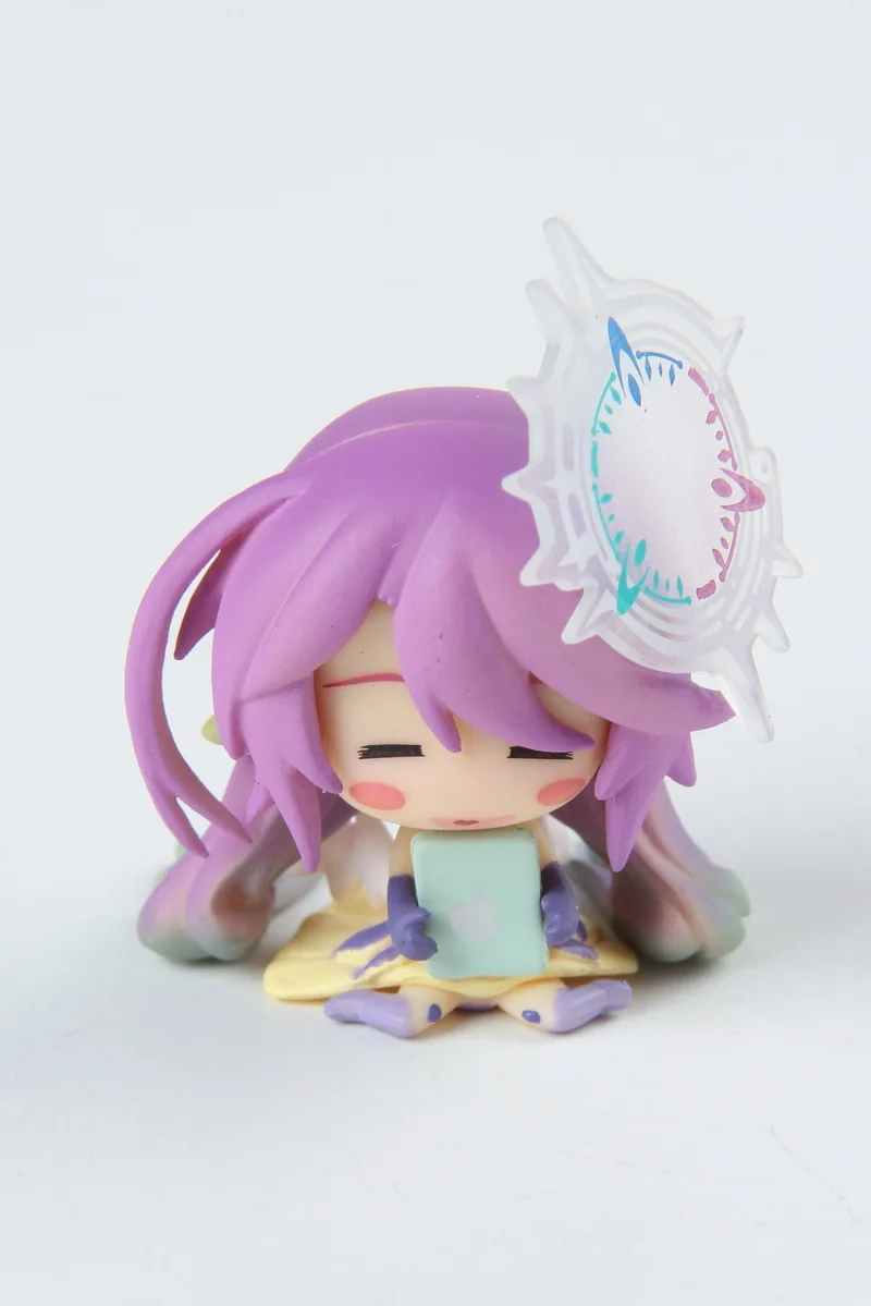 6 шт./компл. Аниме Нет игры нет жизни Shiro Sora Jibril Hatsuse Izuna Steve Q версия ПВХ фигурка Коллекционная подарочные модельные игрушки 6 см